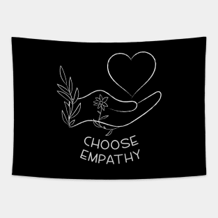 Choose Empathy | Line Art Design Tapestry