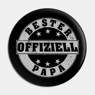 Offiziell Bester Papa Vatertag Geschenk T-shirt Pin