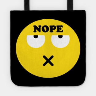 Nope Emoji Face Tote