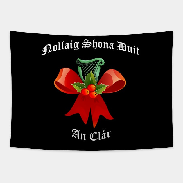 Merry Christmas Nollaig Shona Duit - Clare Ireland Tapestry by Ireland