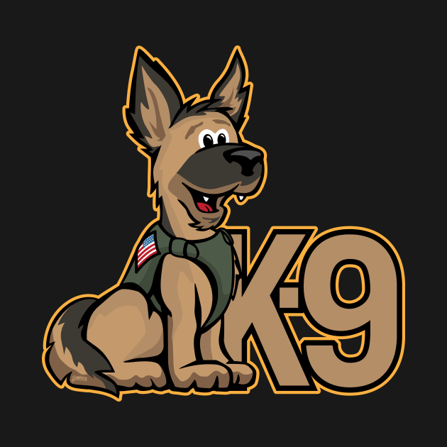 K-9 Dog Cartoon Illustration by hobrath