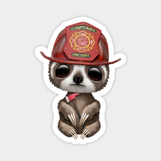 Cute Baby Sloth Firefighter Magnet