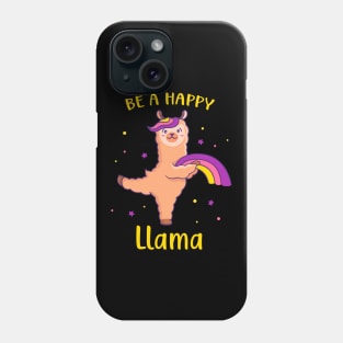 Llama With Rainbow Happy Funny Alpaca Phone Case