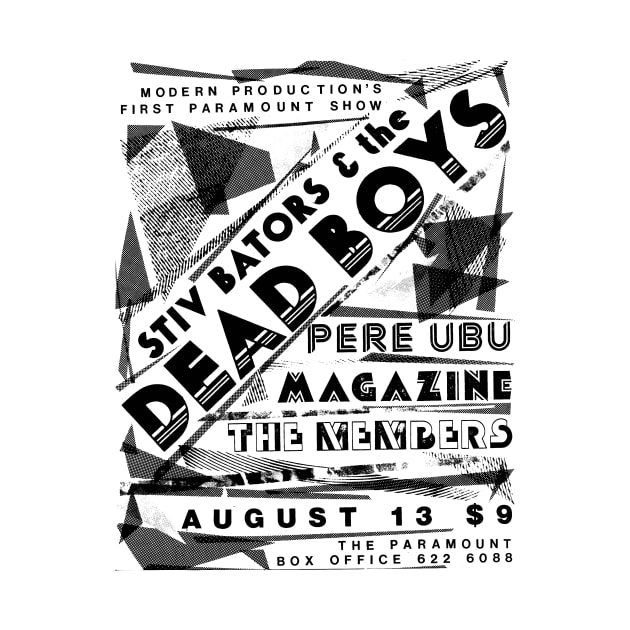 Stiv Bators & The Dead Boys / Pere Ubu / Magazine / The Members by Punk Flyer Archive