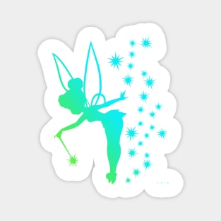 Tinkerbell Ombre Sillhouette Magnet