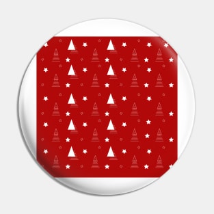 Red Christmas pattern elegant minimal tree Pin