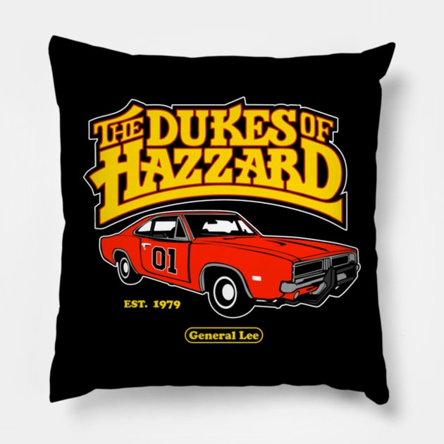 Dukes Of Hazzard Racing Adventures Pillow by anyone heart