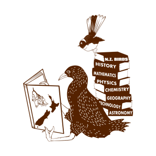 New Zealand birds reading books T-Shirt