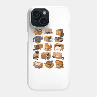 Cat in Boxes Phone Case