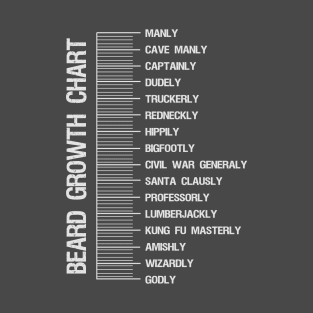 Beard length measuring chart t-shirt T-Shirt