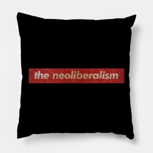 the neoliberalism  - SIMPLE RED VINTAGE Pillow