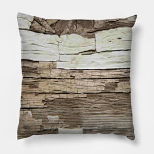 Shabby rustic weathered wood Pillow