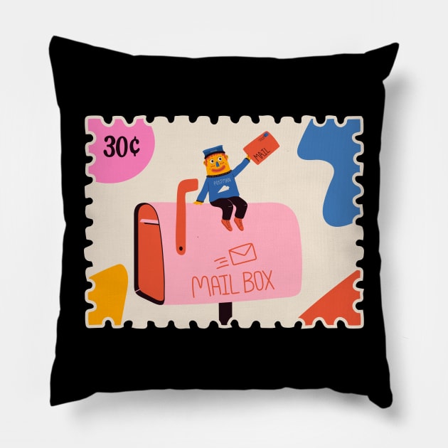 Giant Mailbox Pillow by StayMadMaddie