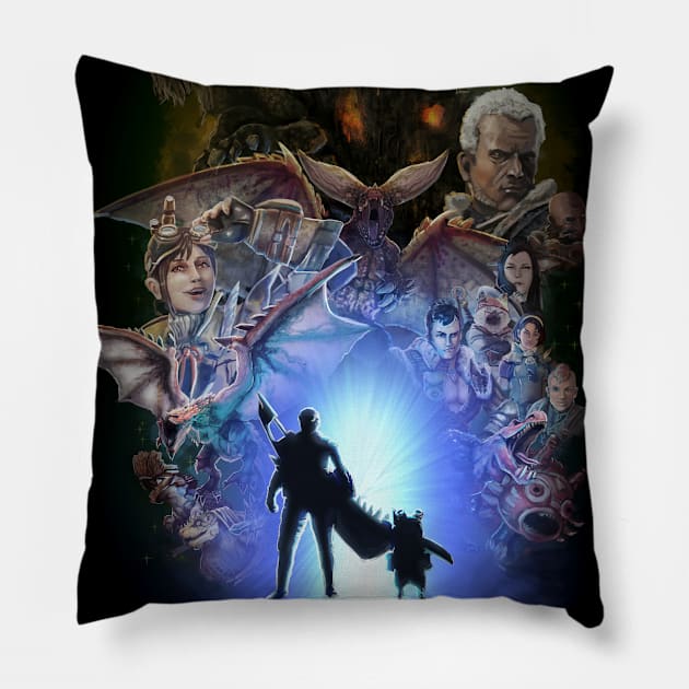 Monster Hunter World Pillow by bside7715