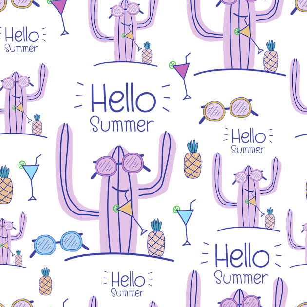 Hello Summer Cactus! Kids T-Shirt by Art by Ergate