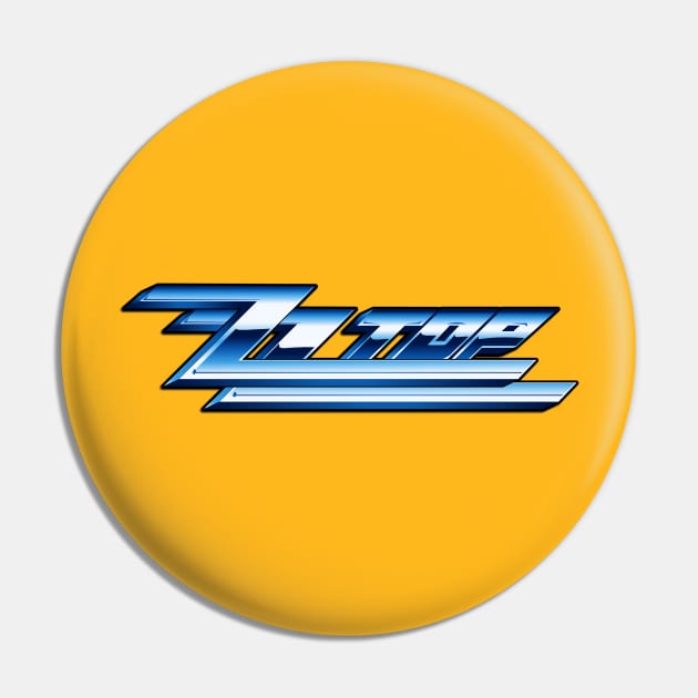 ZZ TOP Logo Blue Pin by Mark Fabian