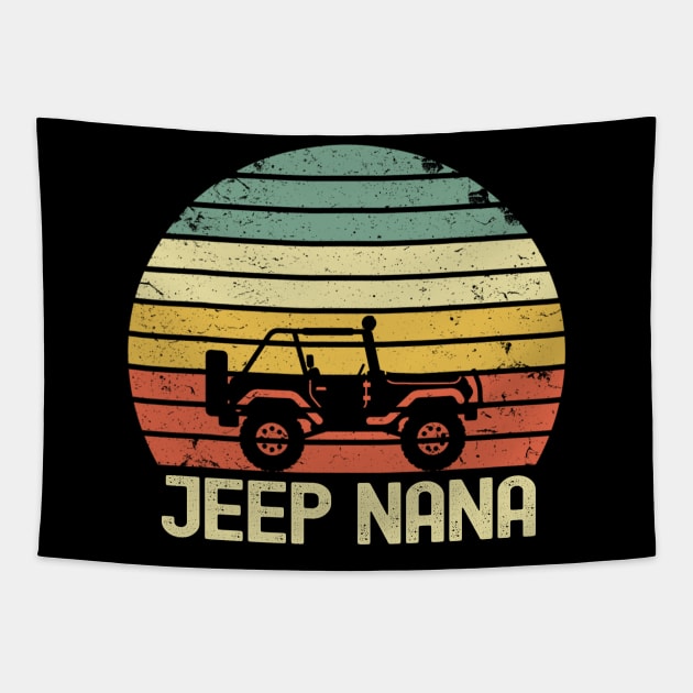 Jeep Nana Vintage Jeep Retro Jeep Sunset Jeep Jeep Mom Jeep Women Tapestry by Liza Canida