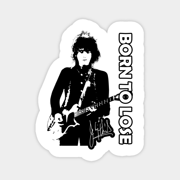 Johnny Born To Lose Signature Musician Thunders Magnet by Hoang Bich