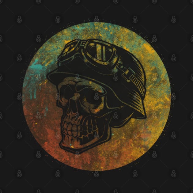 skull motorcycle vintage by fathiali