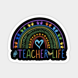 Teacher Life Colorful Teachers Design Magnet