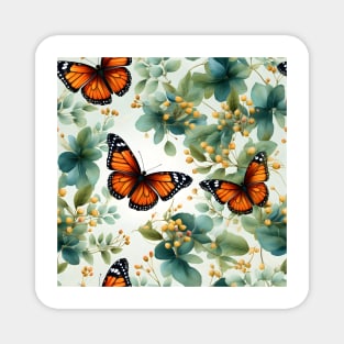 Monarch Butterflies Watercolor 23 Magnet