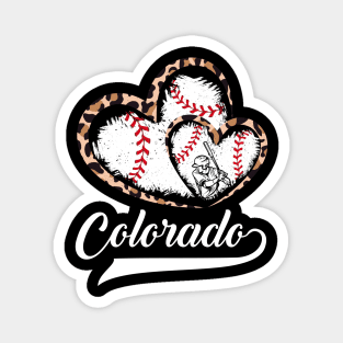 Colorado, baseball, leopard hearts twin, baseball players Magnet