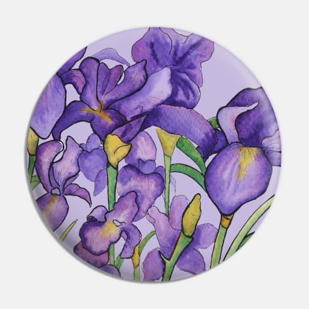 Pretty Purple Petals Pin by Kirsty Topps