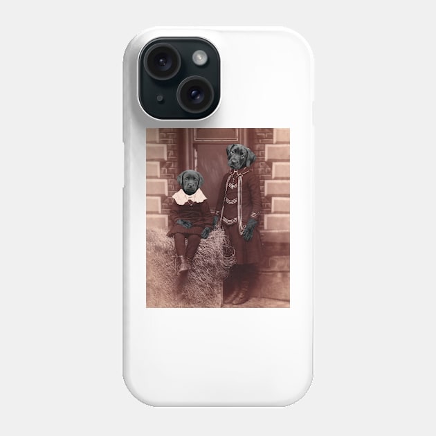 Sepia Copy of Labrador Girls Phone Case by Loveday101