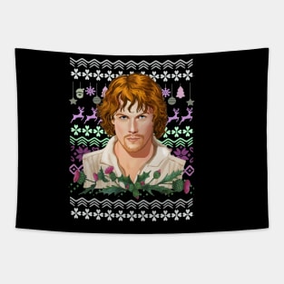 Jamie Fraser Ugly Christmas Sweater Tapestry