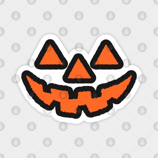 Jack O' Lantern Pumpkin Face ORANGE Halloween Costume TShirt Magnet by vo_maria