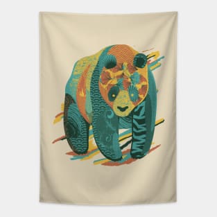 Colorful Tattooed Panda Textures by Tobe Fonseca Tapestry