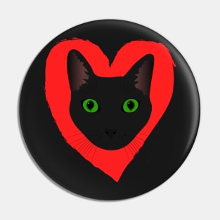 I love black cats Pin