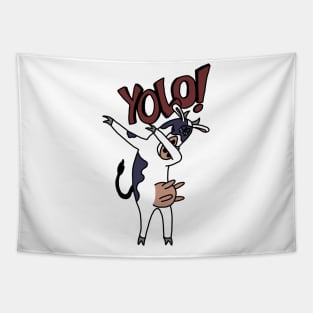 Yolo Dab Cow Tapestry