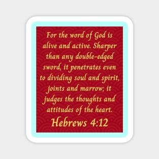 Bible Verse Hebrews 4:12 Magnet