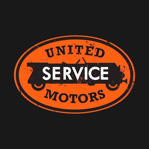 United Motors Service vintage sign distressed version by Hit the Road Designs