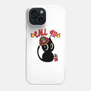 Firefighter Black Cat Phone Case