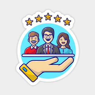 Feedback Review Cartoon Vector Icon Illustration Magnet