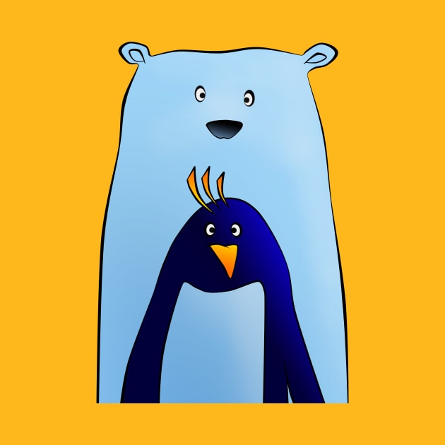 Penguin and Polar Bear by Komataguri