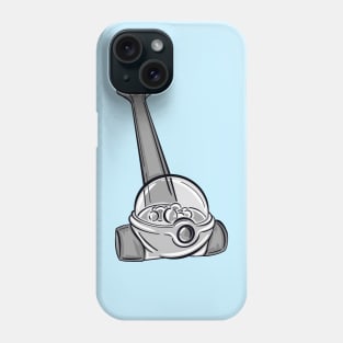 Black And White Corn Popper With Blue Background Phone Case