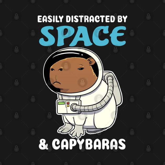 Easily Distracted by Space and Capybaras Cartoon by capydays