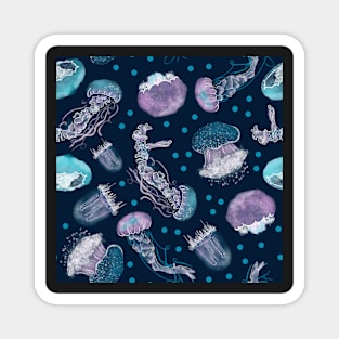 Jellyfish and Polka Dots Magnet