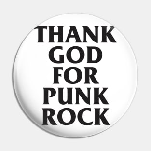 Vintage Thank God For Punk Rock Aesthetic Retro Streetwear Pin