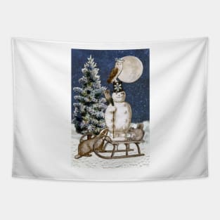 Woodland Winter Gathering Tapestry