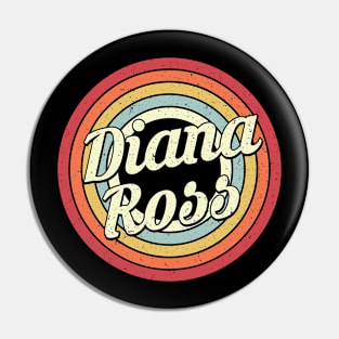 Diana Proud Name Retro Rainbow Tribute Pin