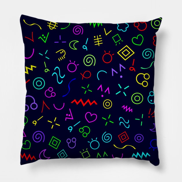 Toki Pona arcade carpet Pillow by Toki Pona