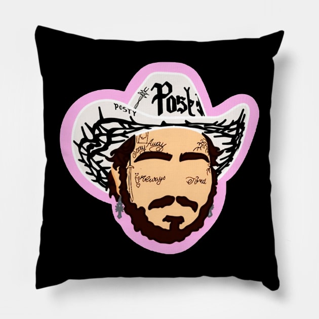 Post Malone 6 Pillow by Snapstergram