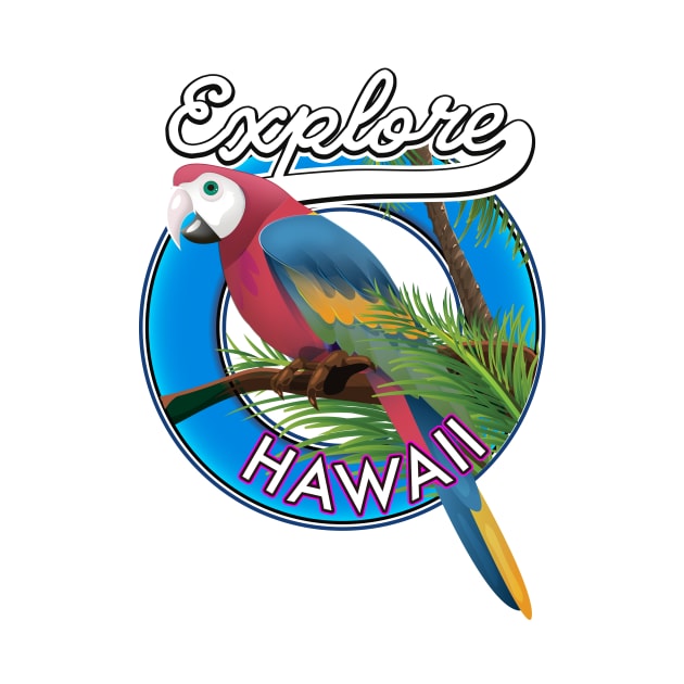 Explore Hawaii retro logo by nickemporium1