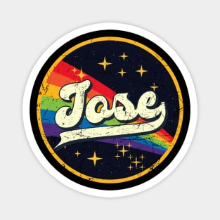 Jose // Rainbow In Space Vintage Grunge-Style Magnet