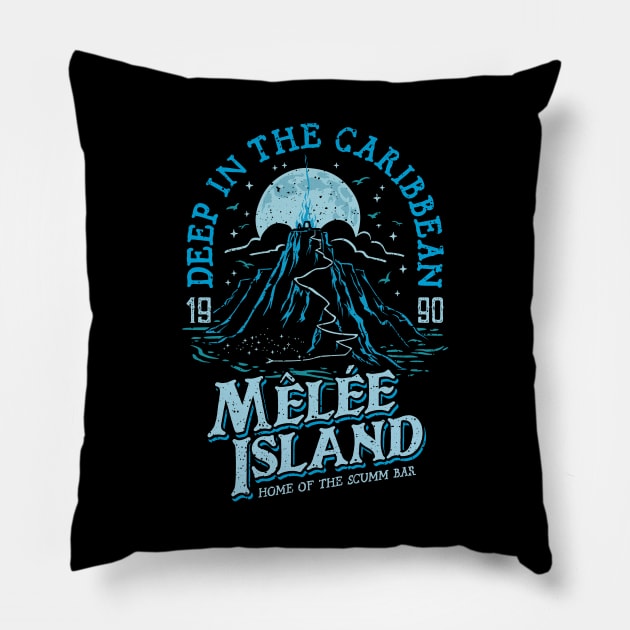 Deep in the Caribbean (blue) Pillow by Olipop