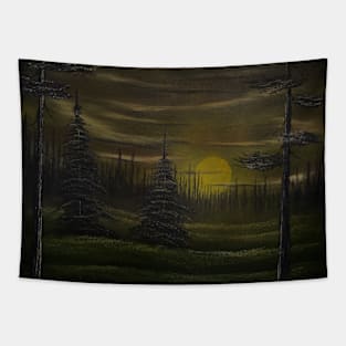 Evergreens in the Moonlight Tapestry